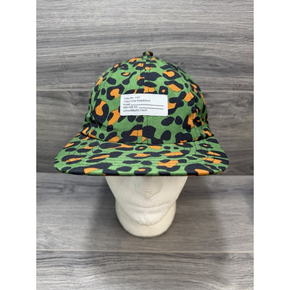 Publish Leopard Green pattern 5 Panel Streetwear Strapback Hat Cap Adjustable